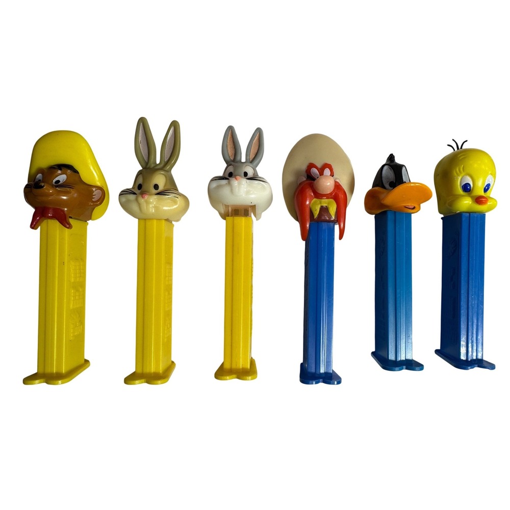 Vtg Looney Tunes PEZ Dispenser Lot Speedy Gonzales BugsBunny Yosemite Sam Tweety